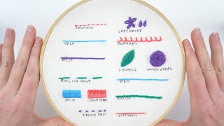 13 Hand Embroidery Stitches for Beginners [upl. by Akcire]