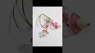 Lets make some easy earrings with Glass Garden beads beadedjewelry flowerearrings [upl. by Irec]