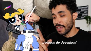 DESENHANDO Mordecai Lindinha e um coelho 🎨✍️ [upl. by Haon]