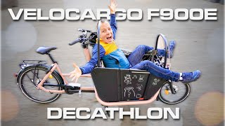 Test du Decathlon Velocargo F900E  un premier biporteur qui frappe fort [upl. by Ettegirb]