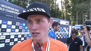 Mathieu van der Poel PostRace Interview  Lenzerheide 2018 [upl. by Retsek]