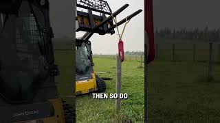 Smart way of removing a fence post 🧠👀  🎥 propullpostpuller [upl. by Libenson560]