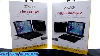 Zagg Rugged Book Pro amp Slim Book Pro Outstanding Keyboard Cases for iPad Pro 97 [upl. by Aynatal]