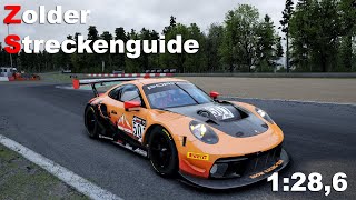 Streckenguide Zolder ACC  Assetto Corsa Competizione  Deutsch  Porsche 911  NeoTraceMK2 [upl. by Yartnoed]