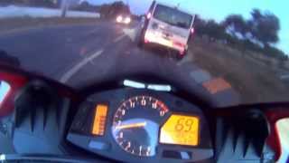 Fast Cornering Honda CBR 600 RR Motorbike [upl. by Islek715]