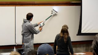 Fake Janitor in College Lectures Prank [upl. by Odom378]