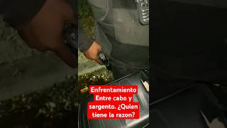 Sargento de la policía es interrogado en redada y se niega a entregar su arma a cabo [upl. by Ardnovahs]