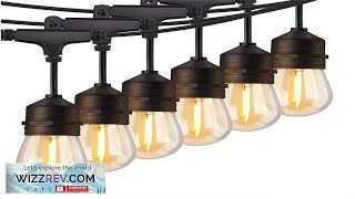 20M 20 Bulbs Outdoor S14 String Lights Commercial Grade Fairy Light Christmas Review [upl. by Aisilef]