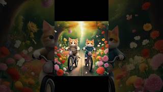 Bike pr tuj ko ghumauga love couple cat pets catcouple [upl. by Yenetruoc]