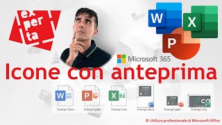 OFFICE 365  TRUCCHI E SEGRETI 🔔 Icone con anteprima [upl. by Jamieson]