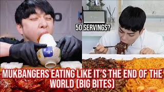 mukbangers eating like its the END of the world big bites [upl. by Reld]