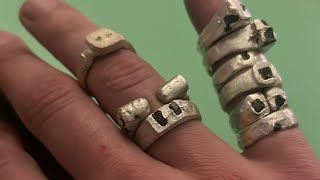 MAKING A SILVER RING SAND CASTING [upl. by Ajat]