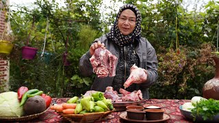 TRADITIONAL UKRAINIAN BORSCHT RECIPE AZERBAIJANI STYLE [upl. by Sualocin875]