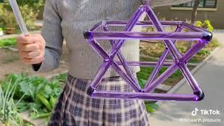 56 inch Purple Merkaba Crystal Singing Pyramid Playing Mallet DNA Energy Repair Healing Sound [upl. by Ardua]