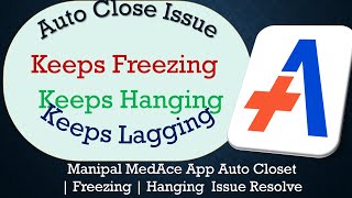 How to Solve Manipal MedAce App Auto Close  Keeps Freezing  Not Responding Issue Solve on Android [upl. by Darra]