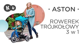 Rowerek trójkołowy z budką i rączką rodzica ASTON Kinderkraft [upl. by Merilyn]