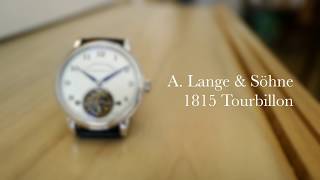 A Lange amp Söhne Platinum 1815 Tourbillon reference 730025 [upl. by Lowrie]