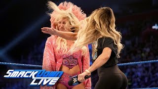 Trish Stratus slaps Charlotte Flair SmackDown LIVE Aug 6 2019 [upl. by Sidra]