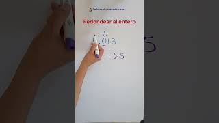 Redondear al entero más cercano decimales maths [upl. by Aieken451]