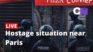 Live from Paris suburb amid a hostage situation [upl. by Nats]