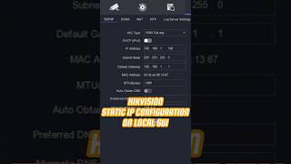 Hikvision Static IP Configuration cctv hikvision cctvcamera [upl. by Aviva]
