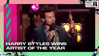 Harry Styles wins Artist of the Year  The BRIT Awards 2023 [upl. by Urina]