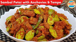 Homemade Sambal Petai with Ikan Bilis and Tempe Recipe [upl. by Salvucci]