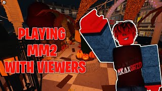 🔴 ROBLOX LIVE MM2 HALLOWEEN WITH VIEWERS [upl. by Ibocaj]