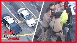 CAR CHASE Highway patrol boxes in suspect  Car Chase Channel [upl. by Brote]