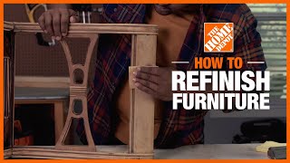 How to Refinish Furniture  Simple Wood Projects  The Home Depot [upl. by Randall]