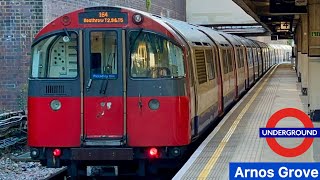 London Underground Piccadilly line Trains at Arnos Grove tube Station 29092024 [upl. by Annibo]