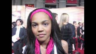 First Interview with Disneys newest star CHINA McCLAIN at TANGLED Premiere [upl. by Abelard]