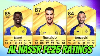 ‘ALNASSR FC’ EAFC 25 RATINGS ftRonaldo Mané Brozović amp More FIFA 25 Ratings [upl. by Laitselec]