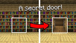 How to Make a Chiseled Bookshelf Activated Door in Minecraft OUTDATED [upl. by Ruperto]