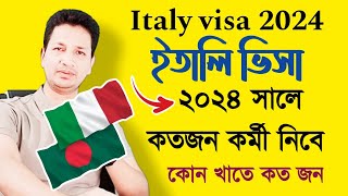 Italy visa new update 2024 for Bangladeshi  Italy visa 2024 [upl. by Idnek]