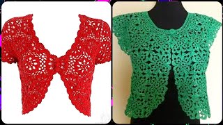 EASY CROCHET V NECK CROCHET HANDKNIT VEST JACKET 🧥 BLAZER CORSET TANK TOP DESIGNS ❣️ PATTERN IDEAS [upl. by Ettennat]