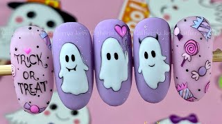 Halloween 🎃 Nail ArtSpooky Nail ArtEasy Halloween Nail ArtUnboxing Slowianka [upl. by Scopp642]