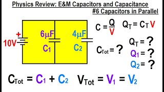 Physics Review EampM Capacitors and Capacitance 6 Capacitors In Parallel [upl. by Ethelind979]