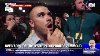 Présidentielle la stupéfaction du camp Zemmour proche des 7 au premier tour [upl. by Inah]