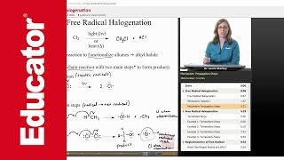 Free Radical Halogenation  Organic Chemistry [upl. by Enimaj118]