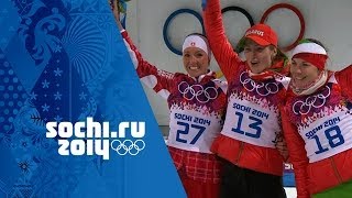 Biathlon  Womens 15km Individual  Darya Domracheva Wins Gold  Sochi 2014 Winter Olympics [upl. by Esojnauj]