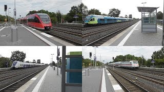 Bahnverkehr in MünsterZentrum Nord mit IC Umleitern IC2 Br643 Talent 2 Br 427 und 1428 [upl. by Airekal745]