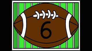 Learn Numbers 020 with Fun Football Cards  Fall Sports Theme for Preschool amp Kindergarten [upl. by Nosiddam]