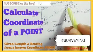 Coordinate System in SurveyingConceptTheory Calculation of Easting and Northing [upl. by Alahcim760]