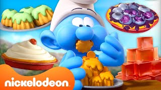 Die Schlümpfe  Leckeres Essen bei den Schlümpfen 😋  30 Minuten Kompilation  Nickelodeon [upl. by Ahsemo]