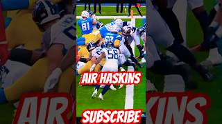 Hassan Haskins goes AIR BORNE for a TOUCHDOWN VS Titans lachargers chargers losangeleschargers [upl. by Alemrac492]