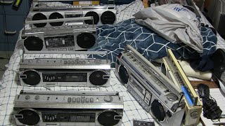 Sanyo M7100k and M7100 play cassette Facebook copy  other similar mini boombox three October 2023 [upl. by Aklog494]