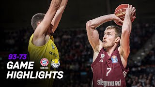 FC Bayern München Highlights  FCBB  Merlins Crailsheim 9373  BBL 2324  19 Spieltag [upl. by Eyahc]