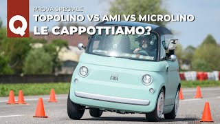 Si ribaltano nel test dell’ALCE  Topolino vs AMI vs Microlino nella prova strumentale [upl. by Moffit]