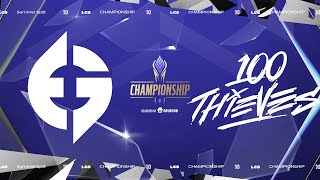 EG vs 100  Semifinals  LCS Summer Split  Evil Geniuses vs 100 Thieves  Game 1 [upl. by Ahsem]